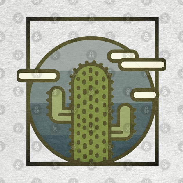 Vintage Cactus Flower Desert Types by ChristianShirtsStudios